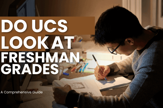 High school student studying at a desk, preparing for university admissions