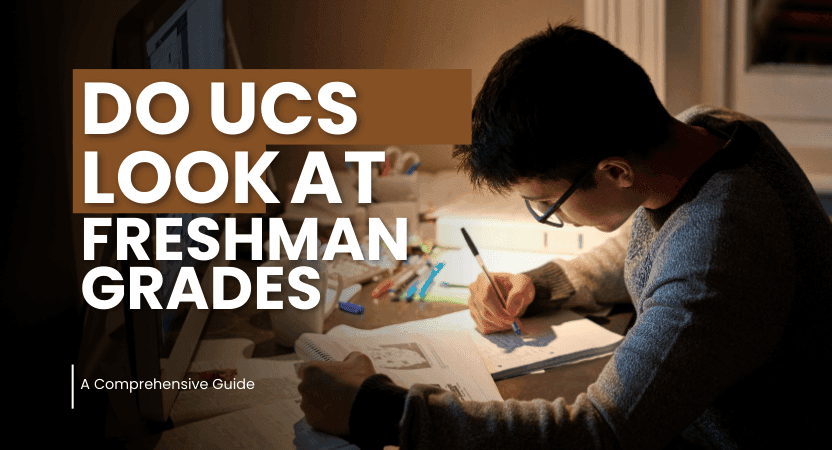 High school student studying at a desk, preparing for university admissions